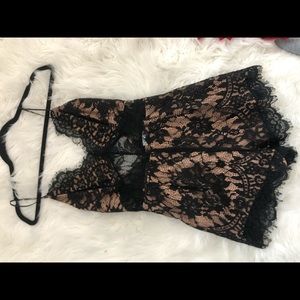 Tobi xs black lace romper